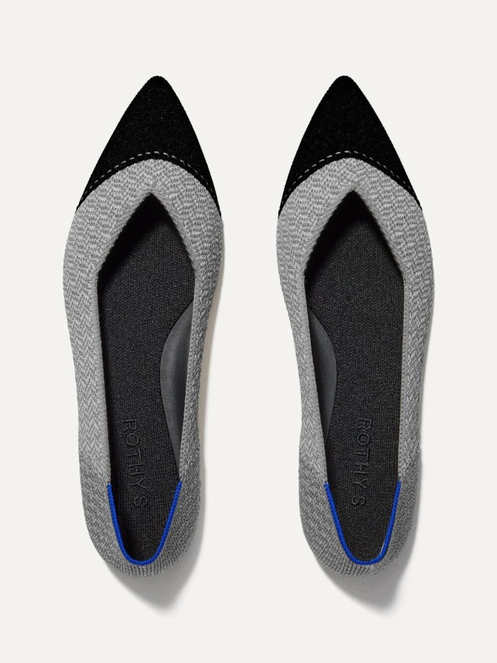 Rothy's The Point II - Pebble Herringbone Size 9.5